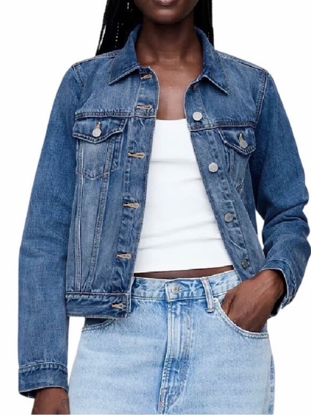 Gap Icon Jean Jacket Trucker Denim 100% Cotton Classic Medium Wash Women’s M